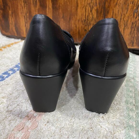 Easy Spirit Black Wedges Shoes Size 7.5 Narrow Lightweight Comfort Work Shoes - Picture 7 of 8
